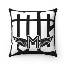 Load image into Gallery viewer, BLACK & WHITE MG Spun Polyester Square Pillow