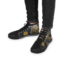 Load image into Gallery viewer, BLACK & GOLD MG Men's High Top Sneakers