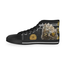 Load image into Gallery viewer, BLACK & GOLD MG Men's High Top Sneakers