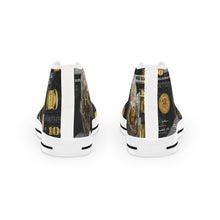 Load image into Gallery viewer, BLACK & GOLD MG Men's High Top Sneakers