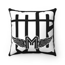 Load image into Gallery viewer, BLACK & WHITE MG Spun Polyester Square Pillow