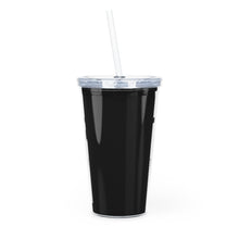Load image into Gallery viewer, Black MG Plastic Tumbler with Straw
