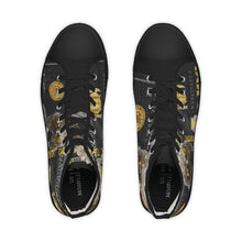 Load image into Gallery viewer, BLACK & GOLD MG Men's High Top Sneakers