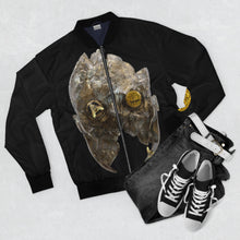 Load image into Gallery viewer, Gold Face MG AOP Bomber Jacket