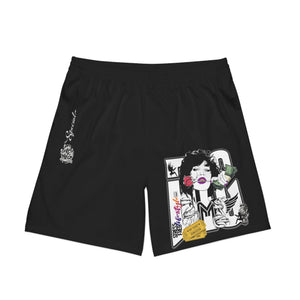 Be Stress-free Men's Elastic Beach Shorts (AOP)